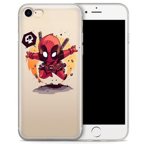 Deadpool Animated Jelly Clear Case For Apple Iphone 66s 47