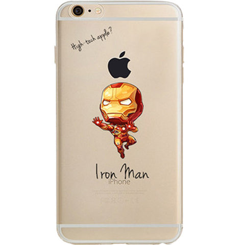 Iron Man Jelly Clear Case For Apple Iphone 66s Plus 55