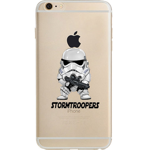 Star Wars Storm Trooper Jelly Clear Case For Apple Iphone 66s Plus 55