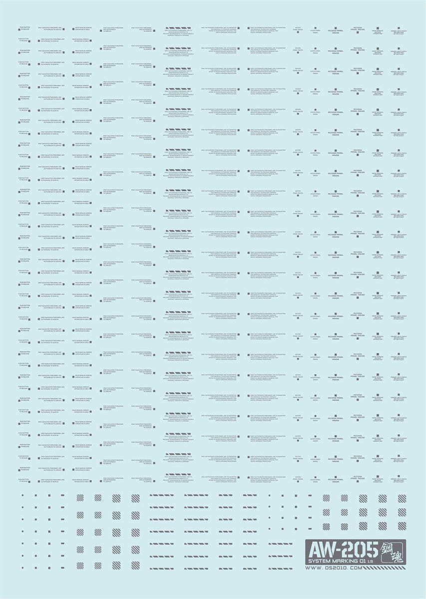 AW-205 Waterslide Decal Type 00 (1/144 & 1/100) Dark Grey – Taroko ...