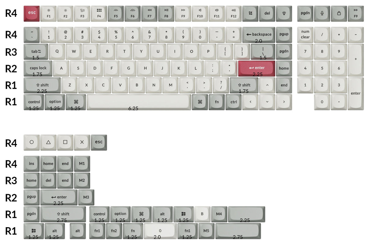 Double Shot PBT OSA Full Set Keycap Set