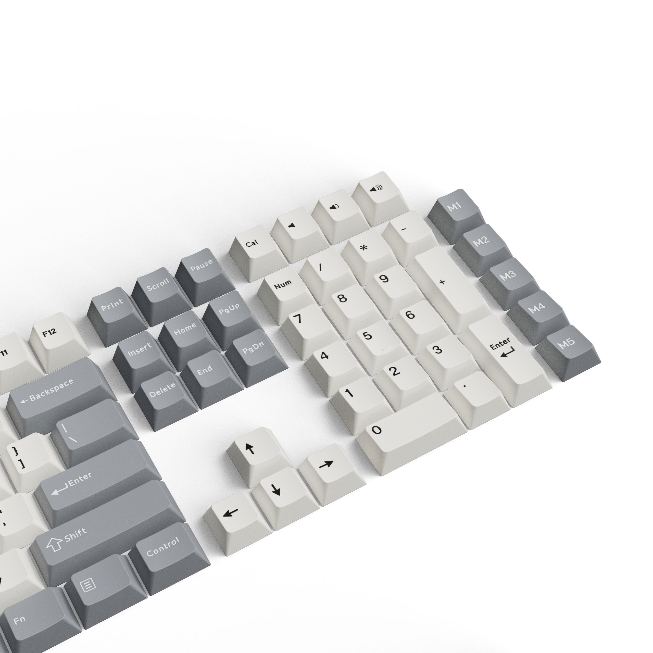 Cherry Profile Double-Shot PBT Full Set Keycaps - Dolch Red, Gray White Mint, Blue Black Yellow