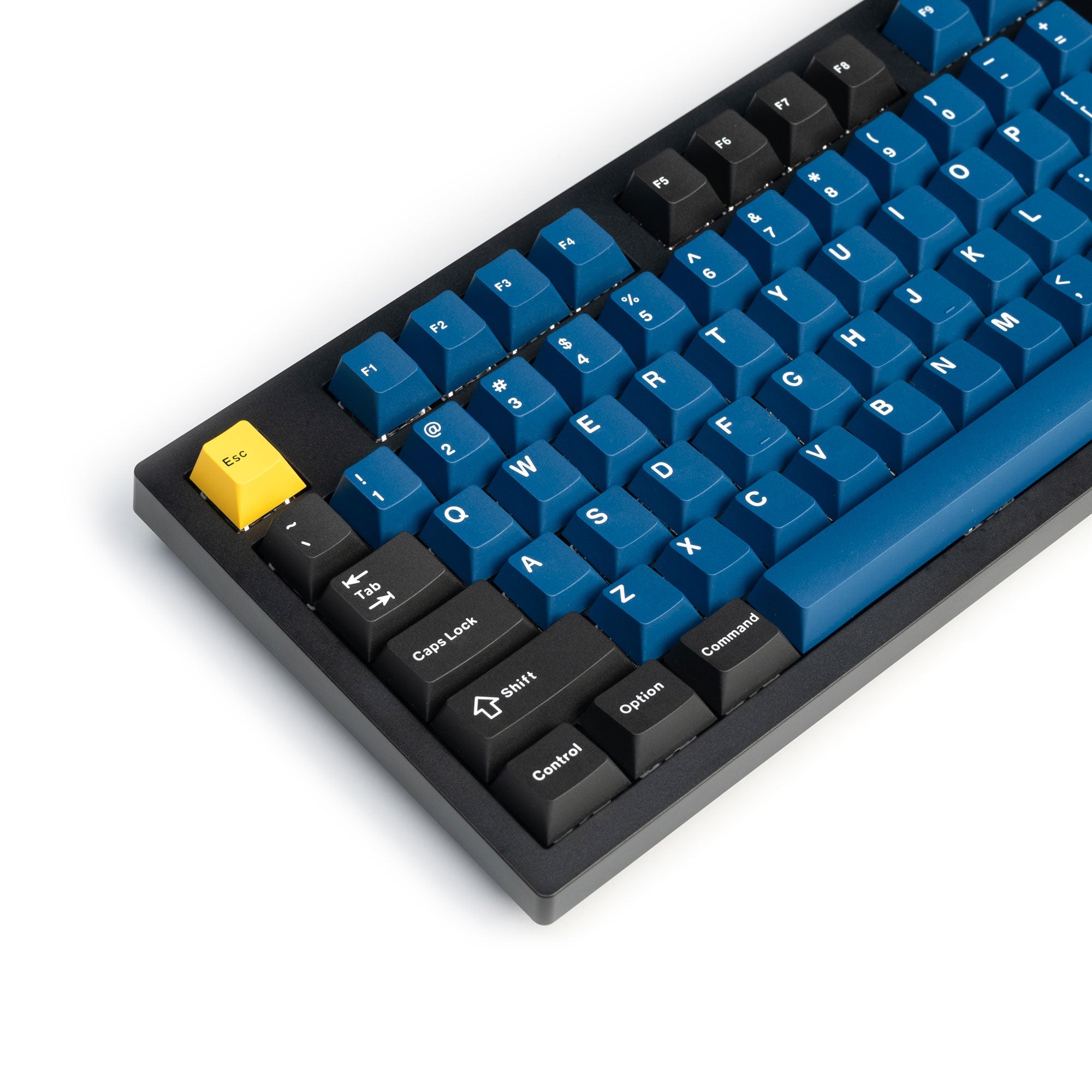 Cherry Profile Double-Shot PBT Full Set Keycaps - Blue Black Yellow