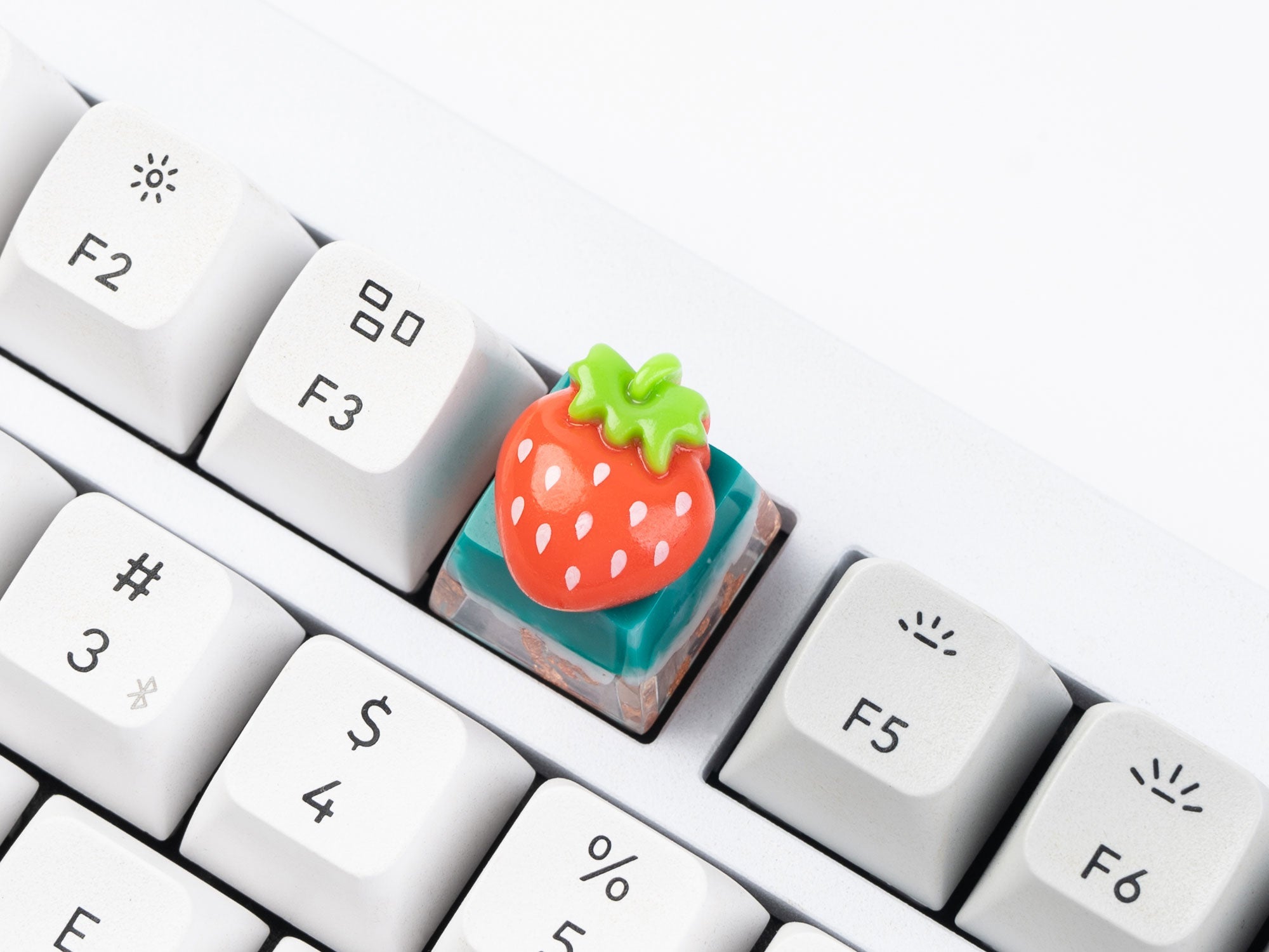 Cute Fruit Strawberry Resin Artisan Keycap