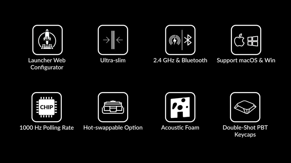 Feature of Keychron K5 Max Full-Size Layout Ultra-Slim QMK Wireless Custom Mechanical Keyboard ISO Layout