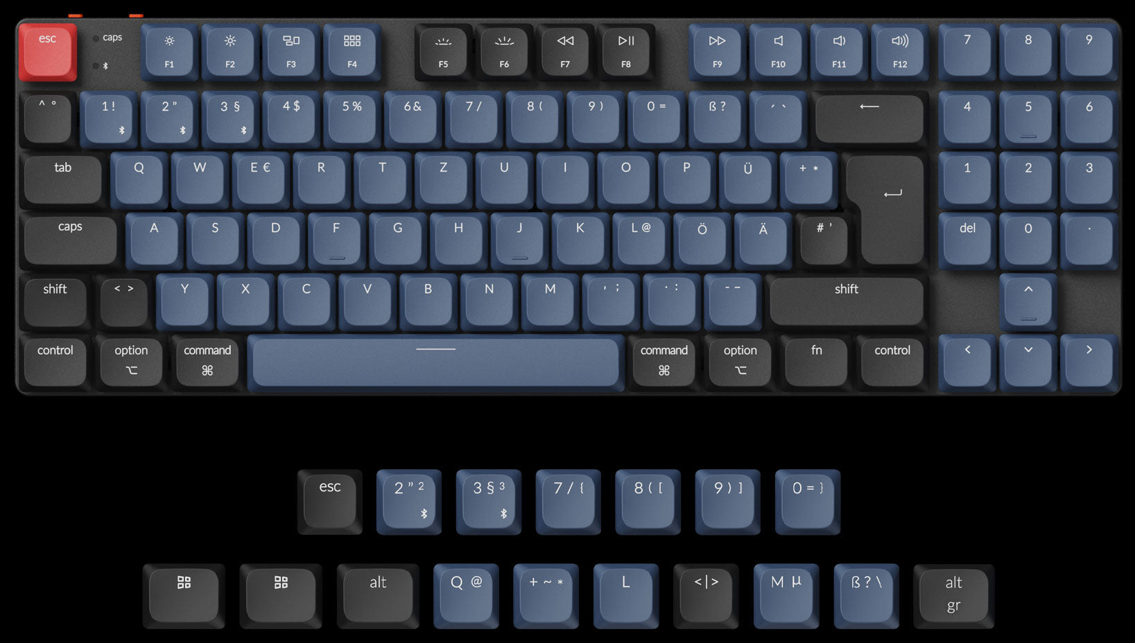 Keychron K13 Pro QMK/VIA Wireless Custom Mechanical Keyboard ISO Layout Collection