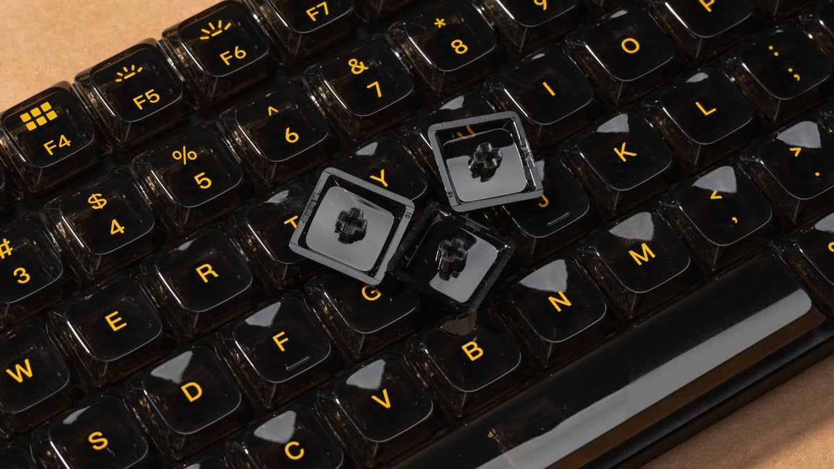 Black Transparent Low Profile LSA Full Set Keycap Set