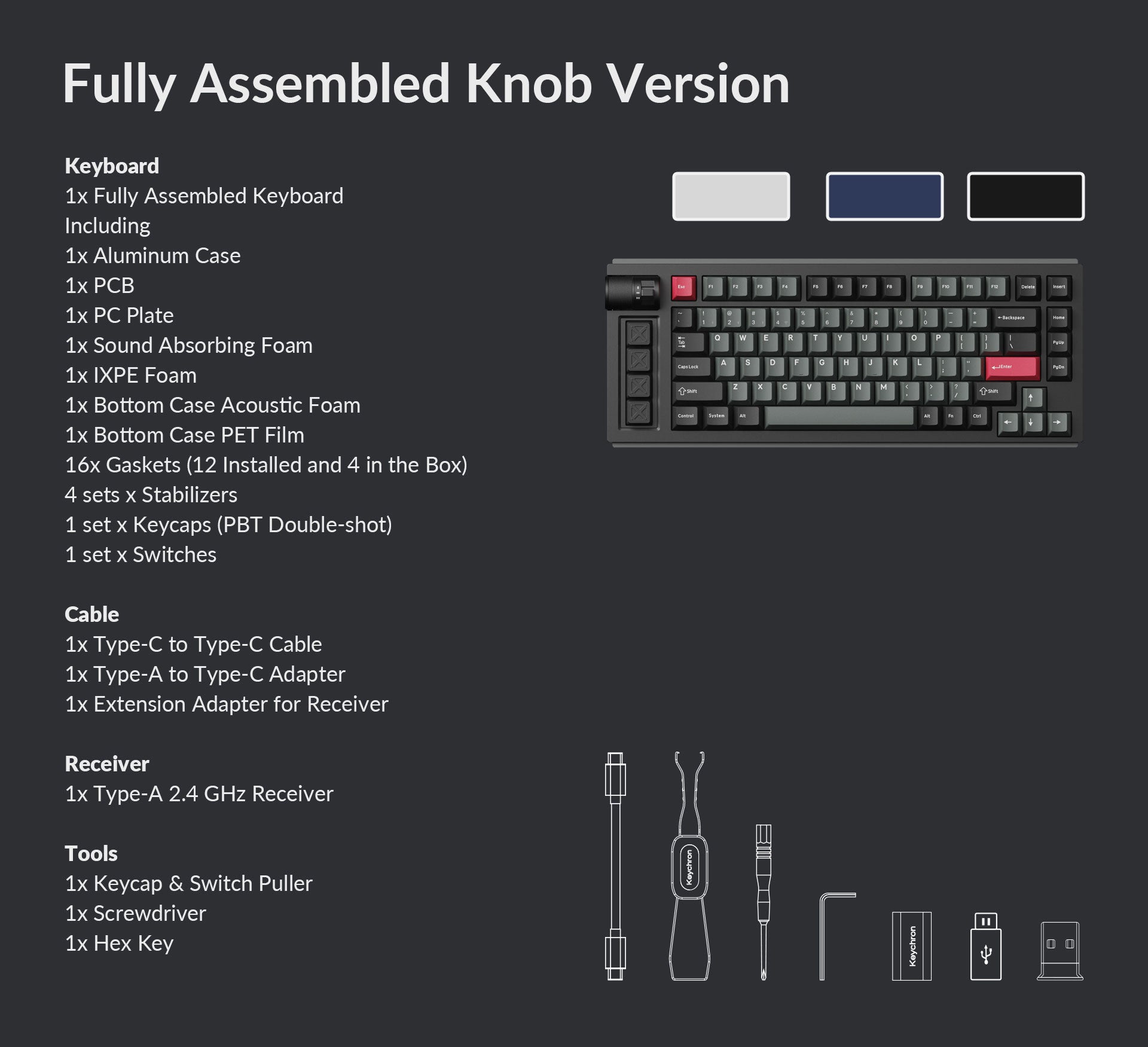 Packing of Lemokey L1 QMK/VIA Wireless Custom Gaming Keyboard