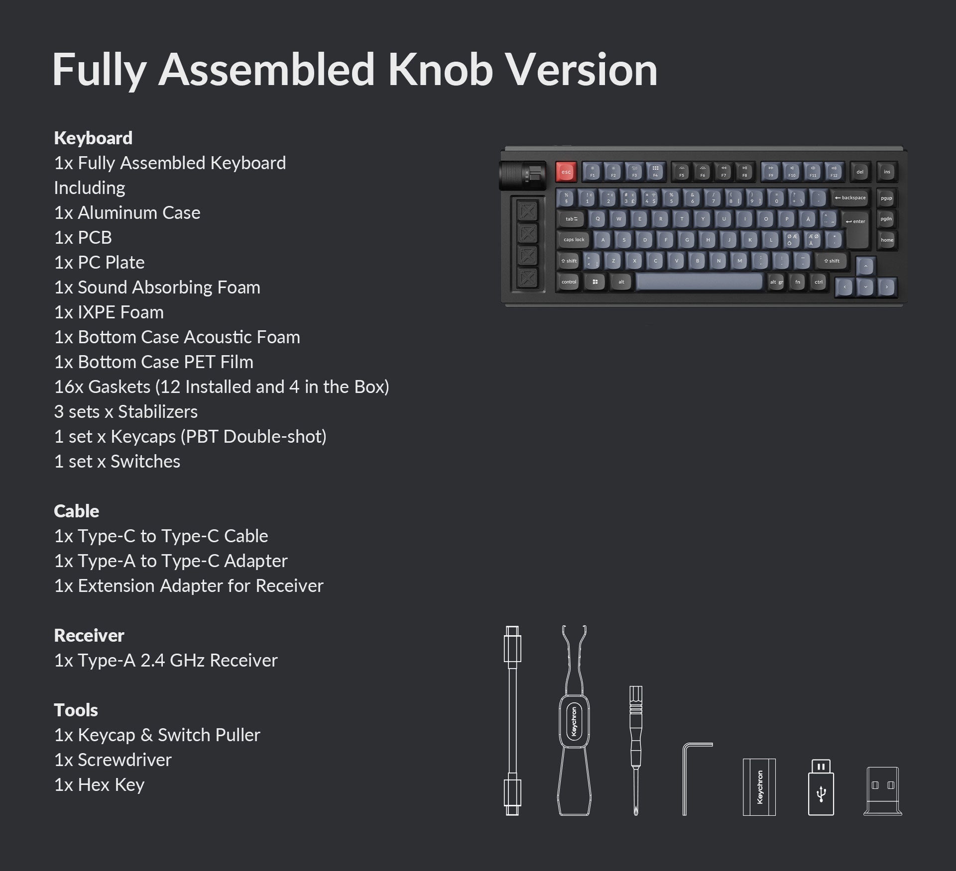 Packing of Lemokey L1 QMK Wireless Custom Mechanical Keyboard ISO Layout Collection