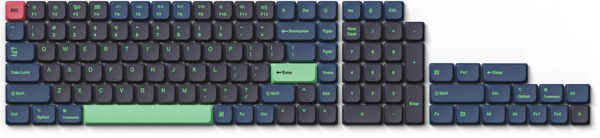 Low Profile Dye-Sub PBT LSA Full Set Keycap Set Hacker