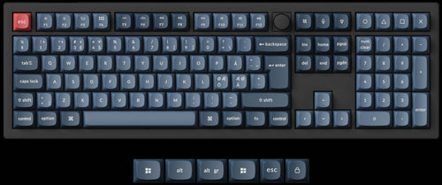 Nordic-ISO Layout Keychron V6 Max 100% Layout QMK Wireless Custom Mechanical Keyboard ISO Layout