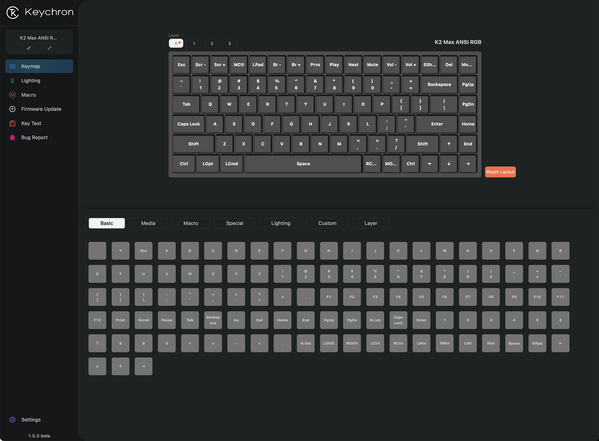 Program the K2 Max keyboard with Launcher