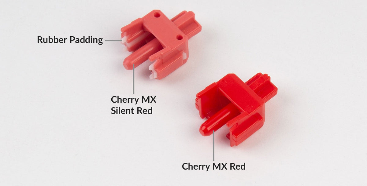 Comparing the Cherry Silent red and the Standard red