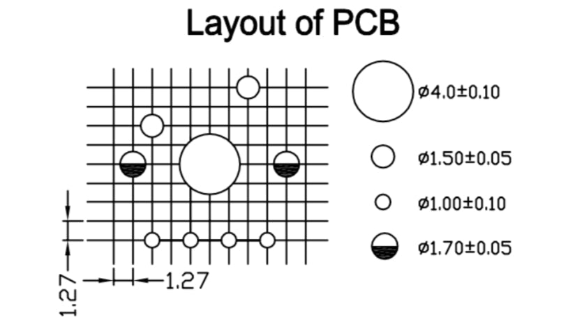 Gateron KS-8 Mechanical Switches Layout of PCB