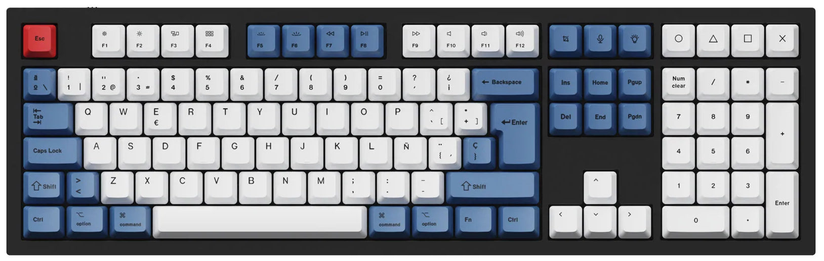 ISO & ANSI Q3 & Q4 & Q6 & K8 OEM Dye-Sub PBT Keycap Set - Blue