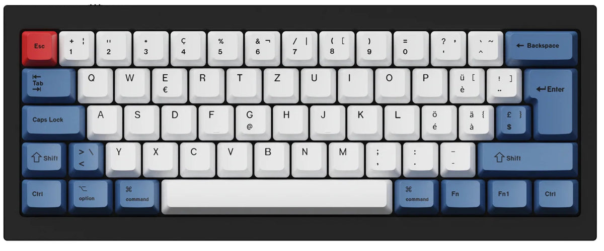 ISO & ANSI Q3 & Q4 & Q6 & K8 OEM Dye-Sub PBT Keycap Set - Blue