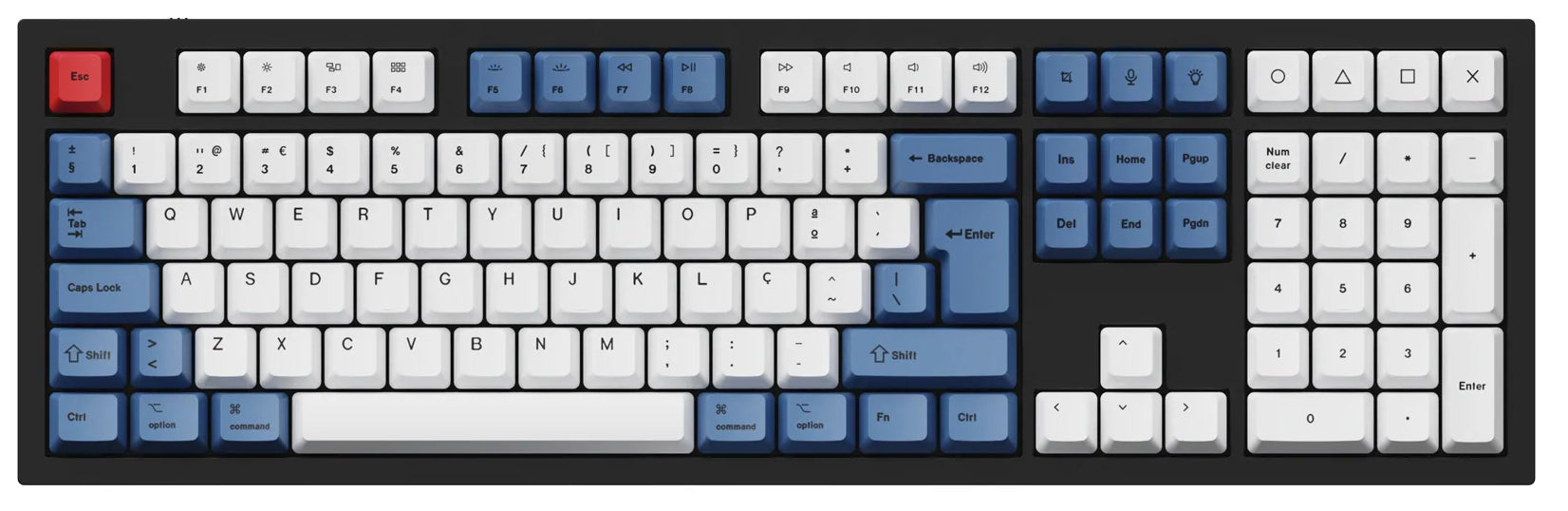 ISO & ANSI Q3 & Q4 & Q6 & K8 OEM Dye-Sub PBT Keycap Set - Blue