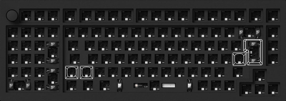 ANSI/US layout of Keychron Q12 Compact 96% Layout Custom Mechanical Keyboard