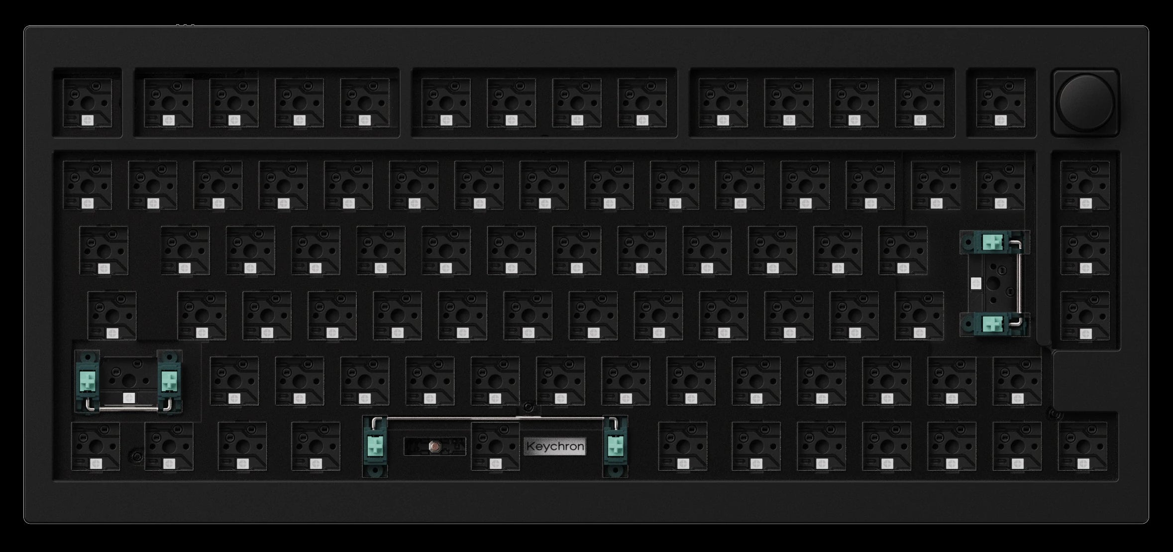 Japan JIS layout of Keychron Q1 QMK VIA 75% layout custom mechanical keyboard with rotary encoder knob version