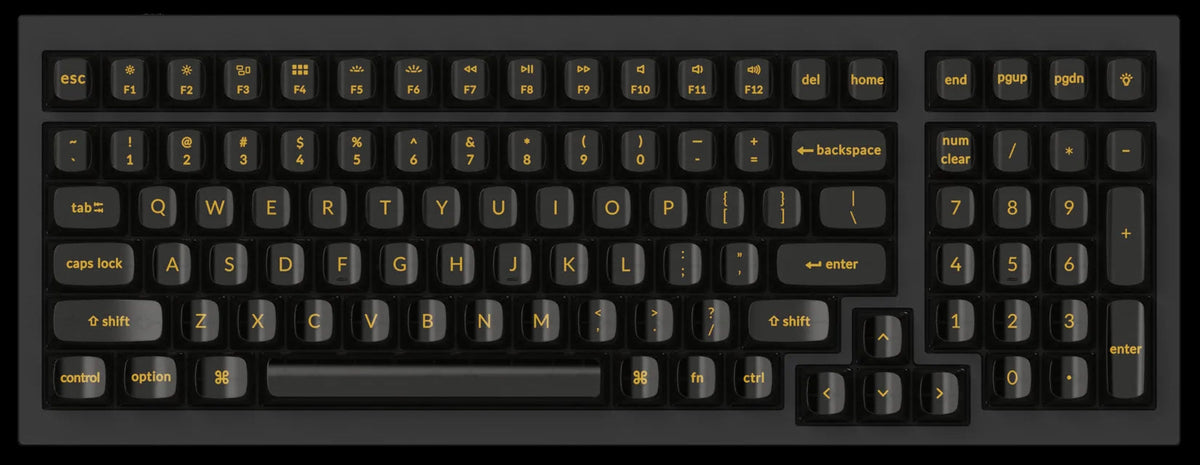 Black Transparent OSA Full Set Keycap Set