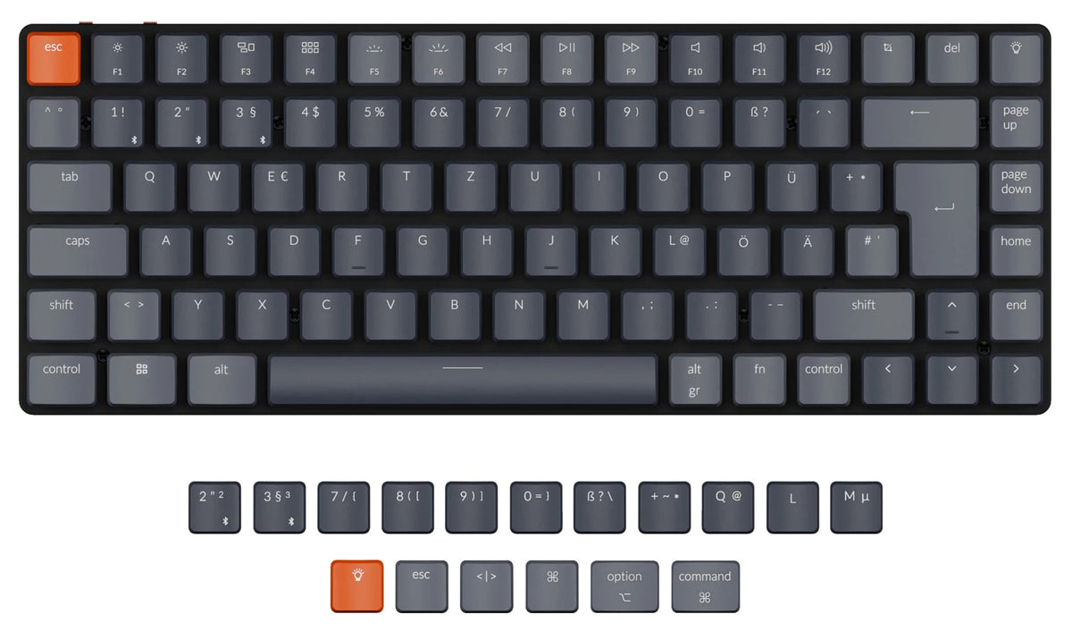 Keychron K3 Ultra-slim Wireless Mechanical Keyboard (German ISO-DE Layout) - Version 2