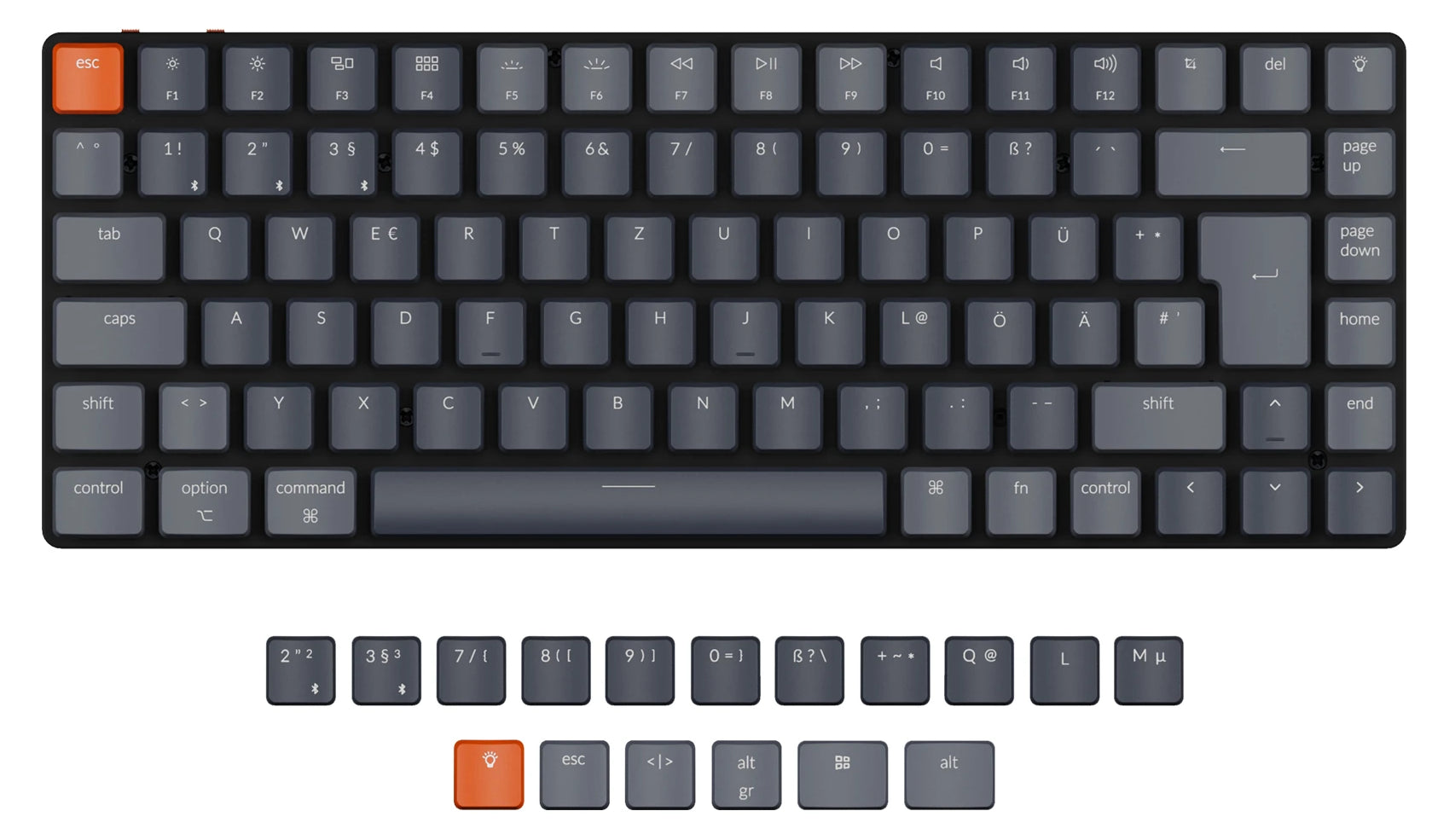 Keychron K3 Ultra-slim Wireless Mechanical Keyboard (German ISO-DE Layout) - Version 2