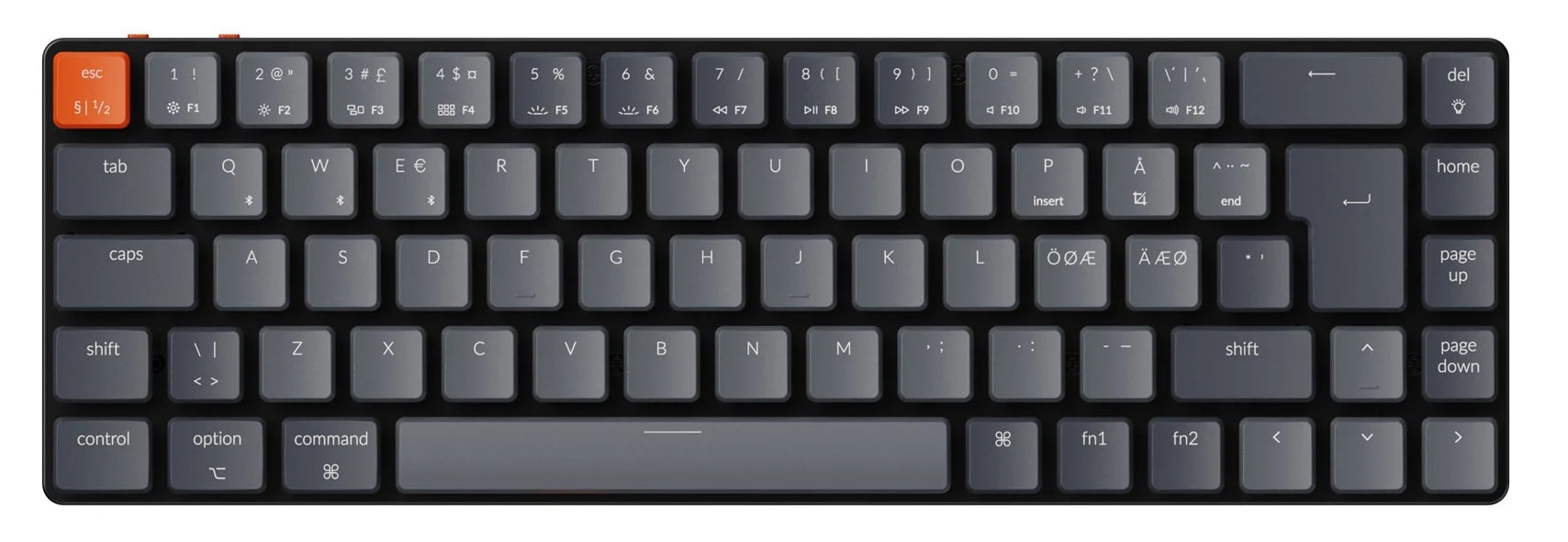 Keychron K7 Ultra-slim Wireless Mechanical Keyboard (Nordic ISO Layout)