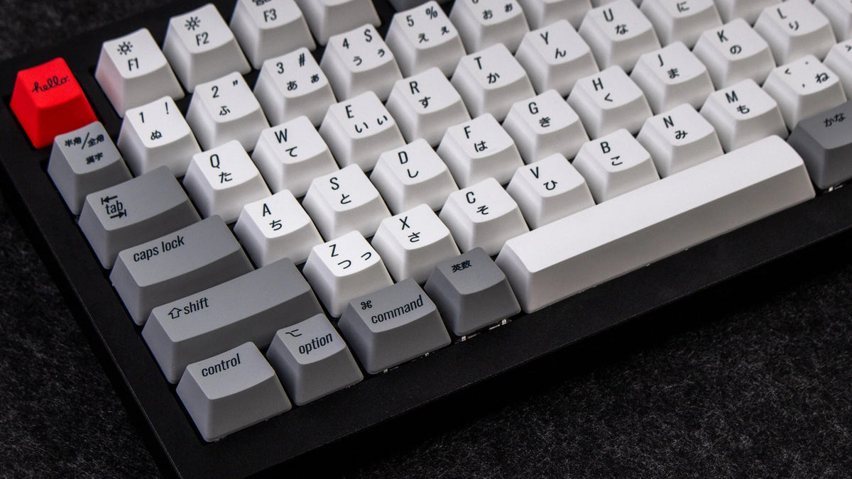 Keychron Q1 Japan JIS Layout QMK VIA 75% custom mechanical keyboard with rotary encoder knob version with double-gasket design and screw-in PCB stabilizer and hot-swappable south-facing RGB