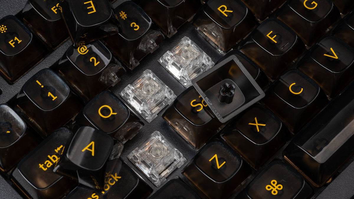 Black Transparent OSA Full Set Keycap Set