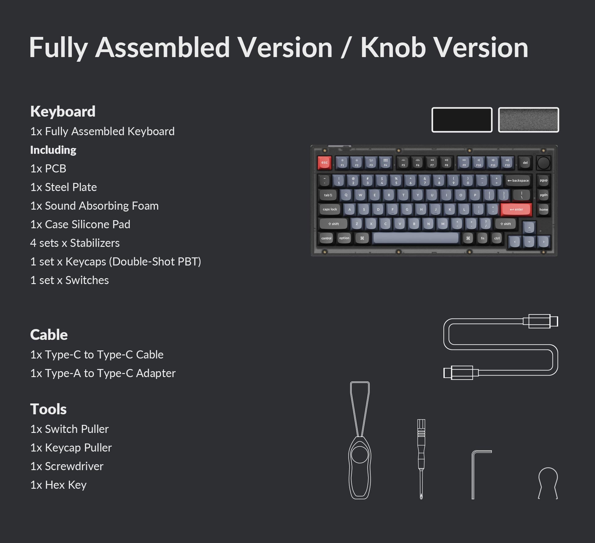 Keychron V1 QMK Custom Mechanical Keyboard（US ANSI Layout 