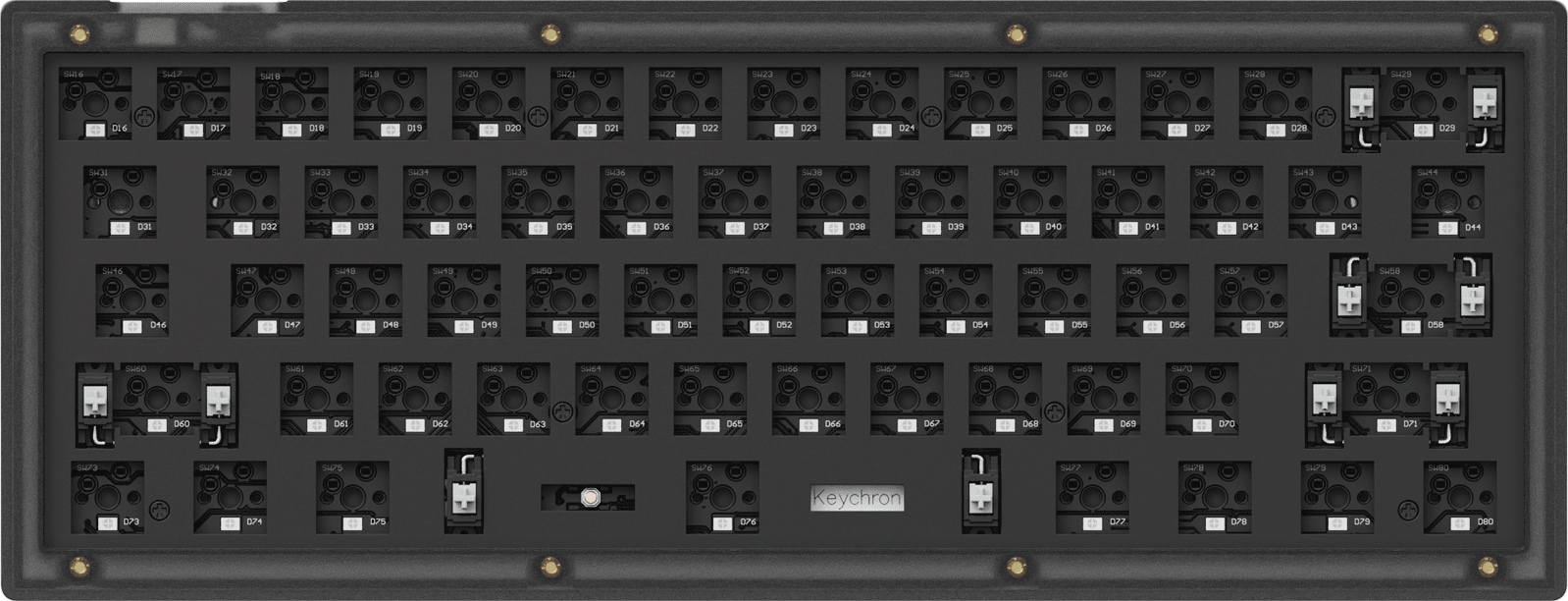 Barebone US layout of Keychron V4 Custom Mechanical Keyboard