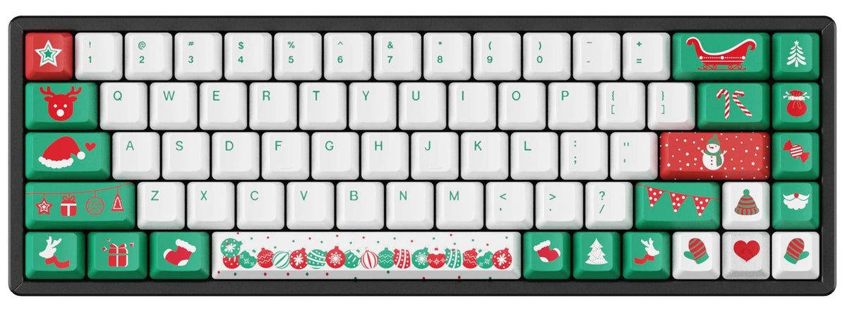 K6 OEM Dye-Sub PBT Keycap Set - Christmas Tree