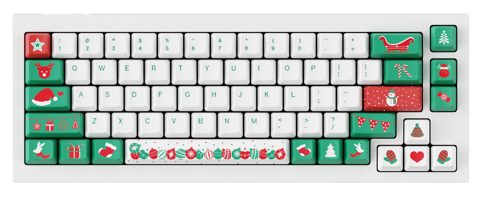 OEM Dye-Sub PBT Keycap Set - Christmas Tree