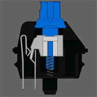 Keychron Kailh Regular blue mechanical switch gif