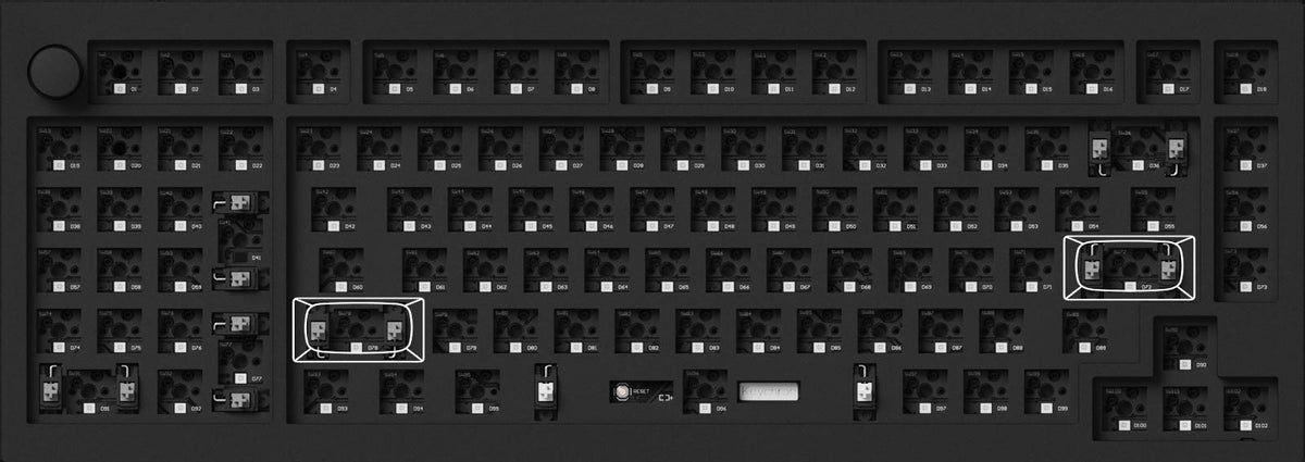 ANSI/US layout of Keychron Q12 Compact 96% Layout Custom Mechanical Keyboard