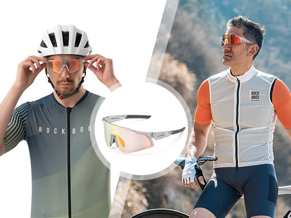 ROCKBROS Sonnenbrille Fahrradbrille Selbsttönend Outdoor UV400 Schutz