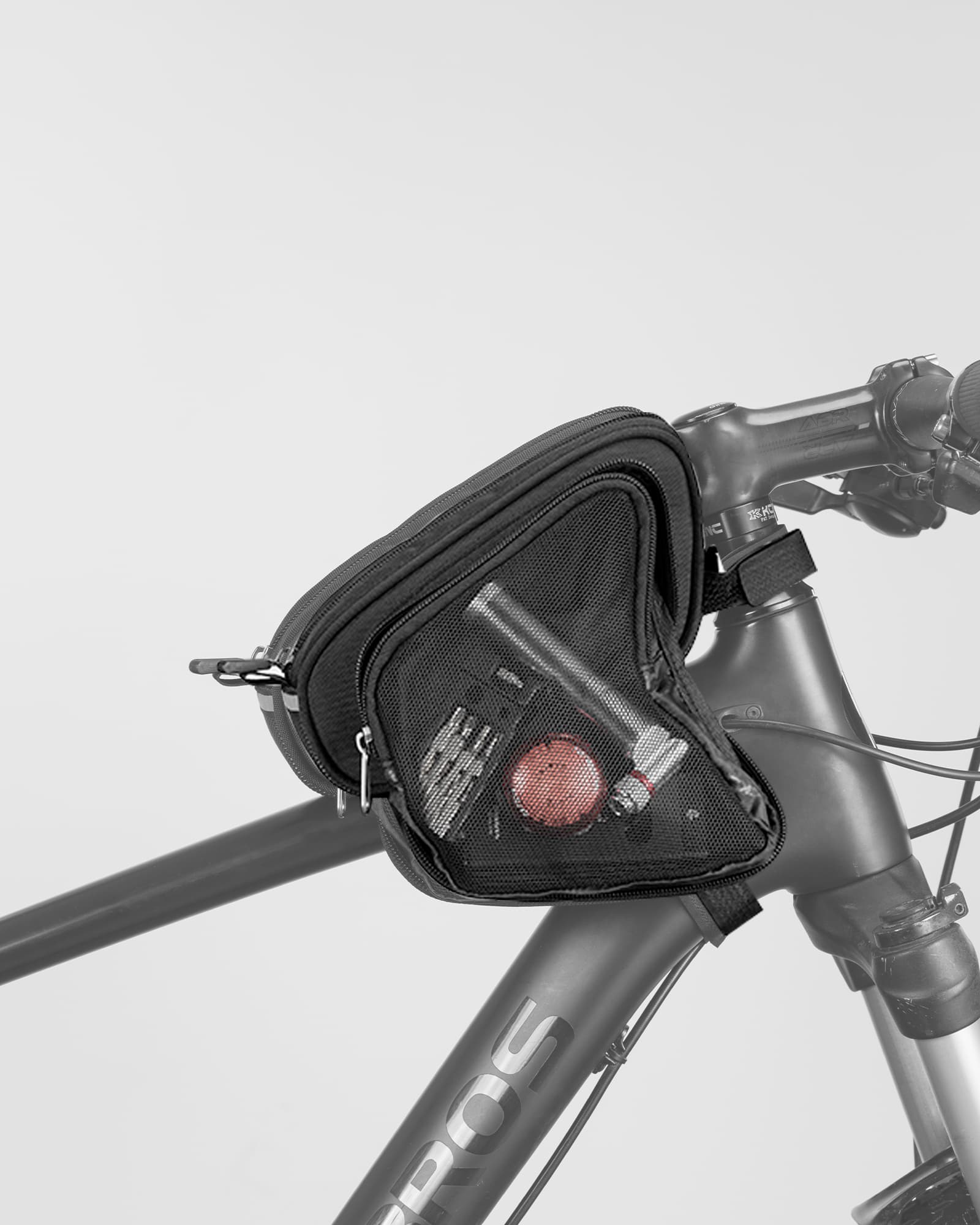 ROCKBROS Fahrrad Oberrohrtasche 1.8L mit 2 Seitentaschen