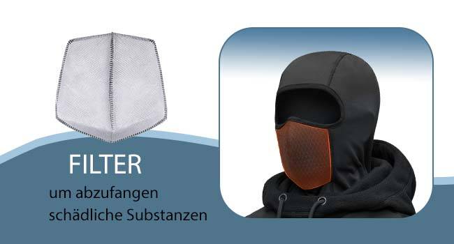 ROCKBROS Balaclava Fahrrad Full Face Gesichtshaube Sport Warm Winddicht Halswärmer Details