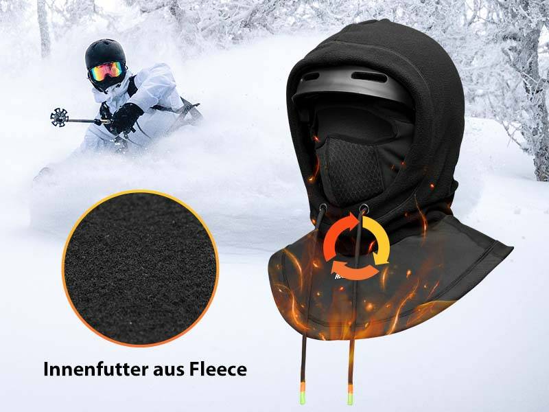 ROCKBROS Balaclava Fahrrad Full Face Gesichtshaube Sport Warm Winddicht Halswärmer Details