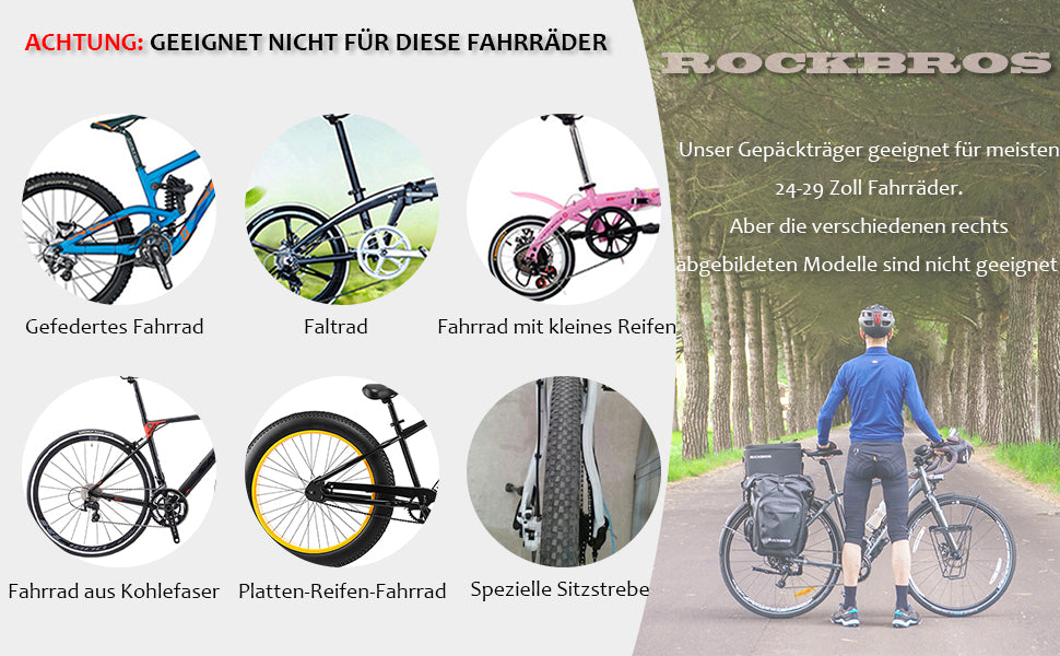 ROCKBROS Fahrrad Gepäckträger Mountainbike Details