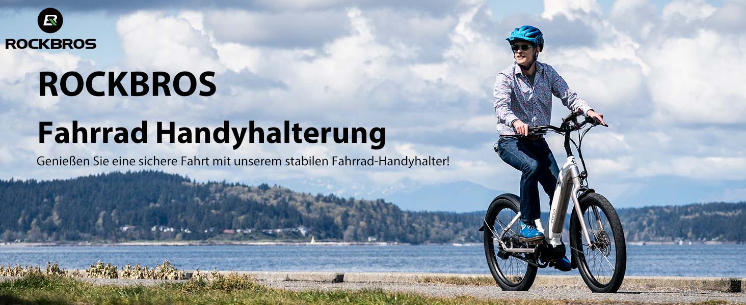 ROCKBROS Fahrrad Handyhalterung 360°Drehbar Motorrad Halterung Details