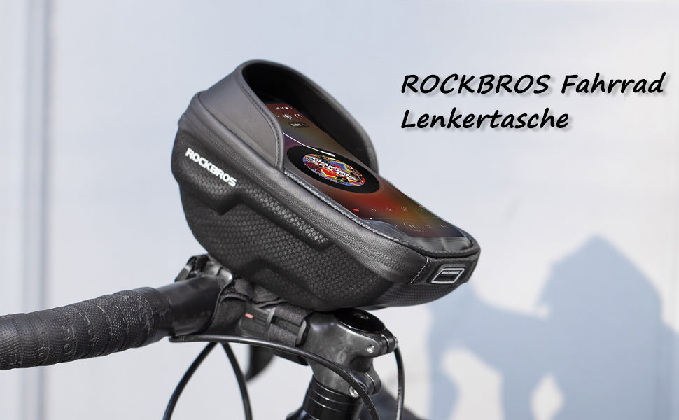 ROCKBROS Fahrrad Lenkertasche Handyhalterung mit TPU Touchscreen Details