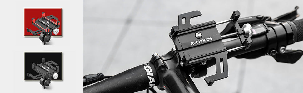 ROCKBROS Fahrrad Motorrad Handyhalterung mit 360 Rotation Clip Details