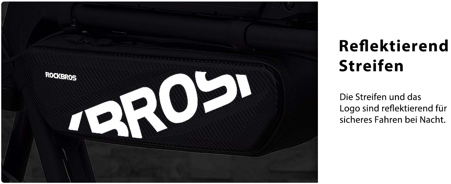 ROCKBROS Fahrrad Rahmentasche Wasserdicht Oberrohr Tasche 4.5L Schwarz Details