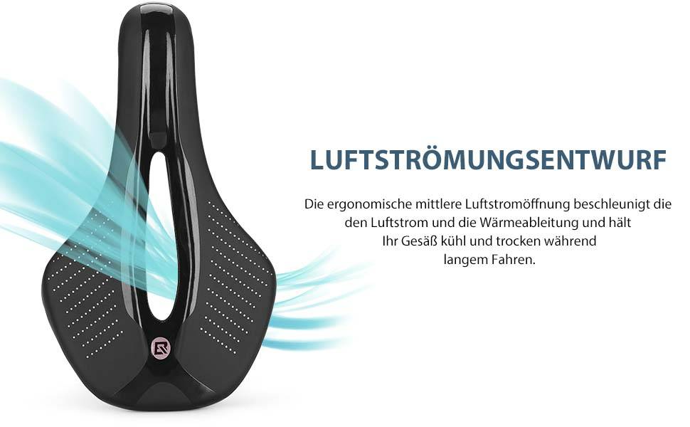 ROCKBROS Fahrrad Sattel Ergonomischer Stoßdämpfender Fahrradsattel Unisex Details