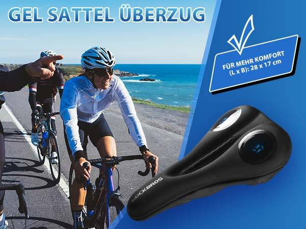 Velo Fahrrad GEL SATTELBEZUG Polsterbezug für Fahrradsattel SCHWARZ