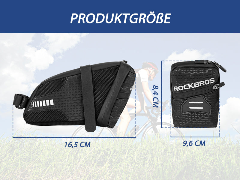 ROCKBROS Fahrrad Satteltasche mit 2 Zusätzliche Taschen 1,5L Details