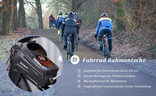 ROCKBROS Fahrradtasche wasserdicht Handytasche mit TPU Touchscreen Details