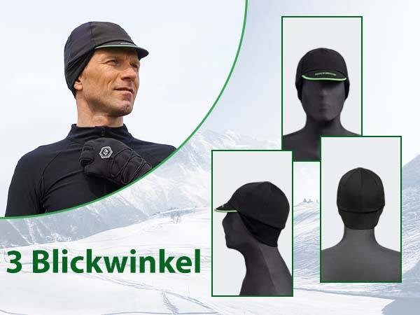 ROCKBROS Frühling Herbst Radmütze Fahrradkappe Mütze unter Helm Unisex Schwarz Details