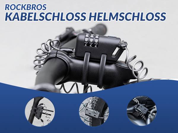 ROCKBROS Kabelschloss Helmschloss Details